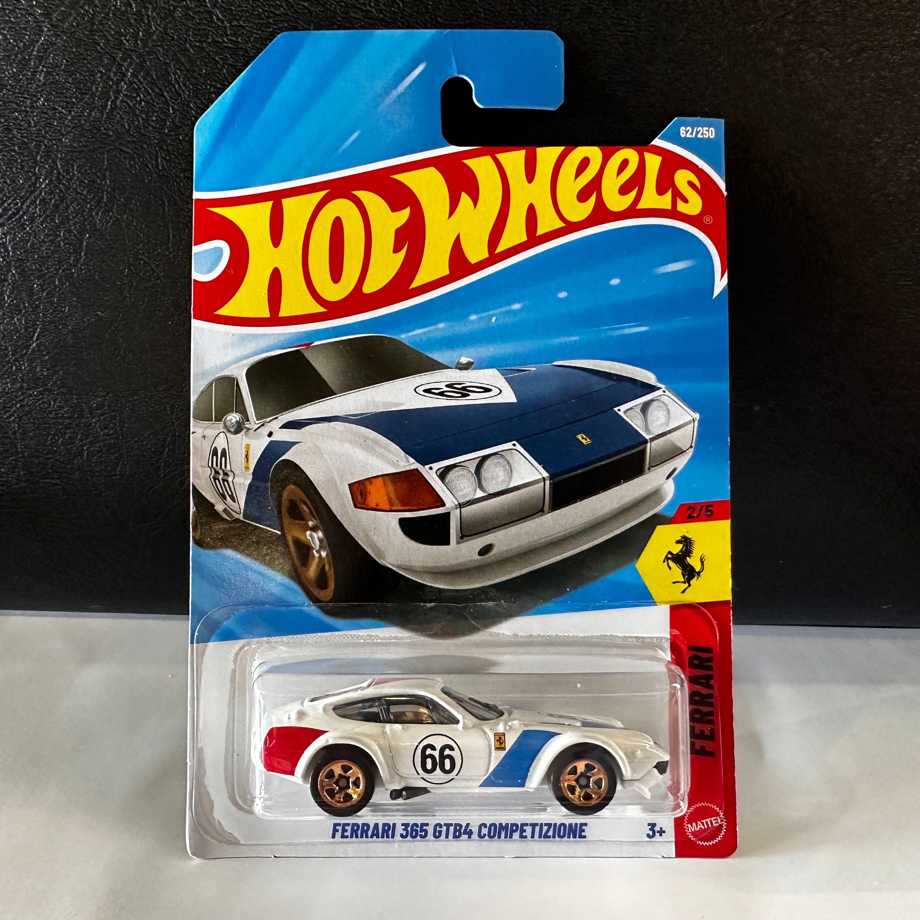 Hot Wheels Ferrari 365 GTB4 Competizione – White / blue, #66